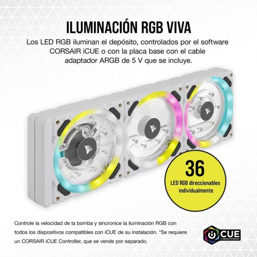 Pack Pompe/Réservoir Corsair Hydro X Series XD7 RGB Blanc