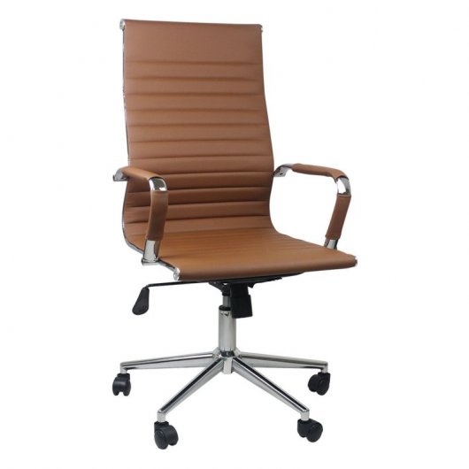 Thinia Home Elegance Silla de Escritorio con Ruedas Marrón