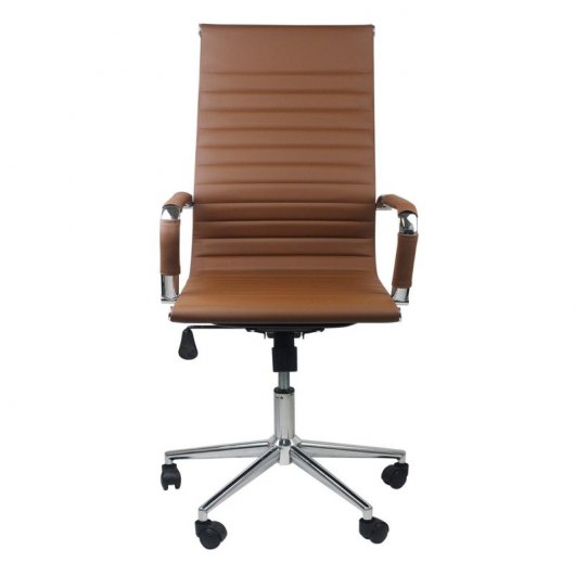 Thinia Home Elegance Silla de Escritorio con Ruedas Marrón