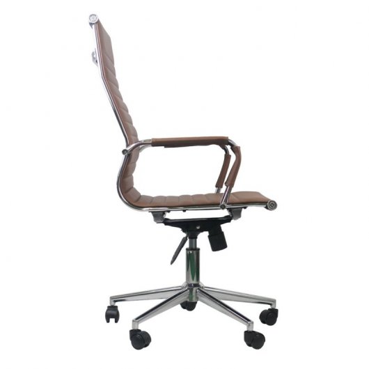Thinia Home Elegance Silla de Escritorio con Ruedas Marrón