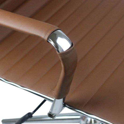 Thinia Home Elegance Silla de Escritorio con Ruedas Marrón
