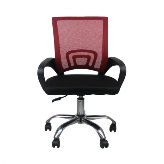Thinia Home Classic Silla de Escritorio con Ruedas Negro/Rojo