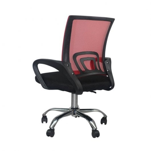 Thinia Home Classic Silla de Escritorio con Ruedas Negro/Rojo