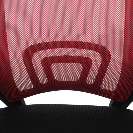 Thinia Home Classic Silla de Escritorio con Ruedas Negro/Rojo