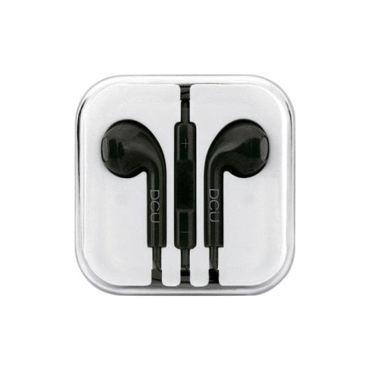 Auriculares DCU Tecnologic 34151001 con cable Jack para llamadas y música, micrófono con control de volumen, negros