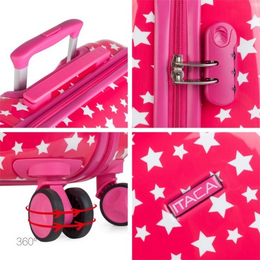 Itaca Stars Maleta Pc Mediana Infantil, Color Fucsia