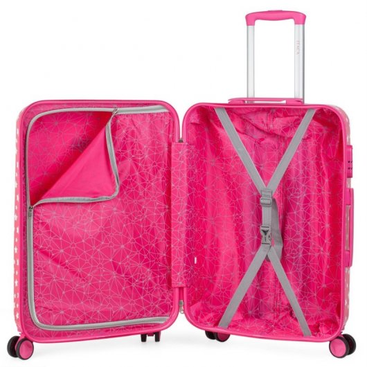 Valigia porta PC da bambino media Itaca Stars, colore Fucsia