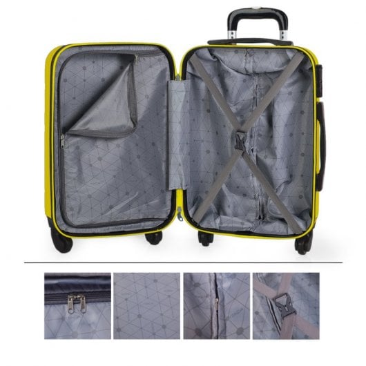 Itaca Simoa Valise moyenne en ABS Jaune
