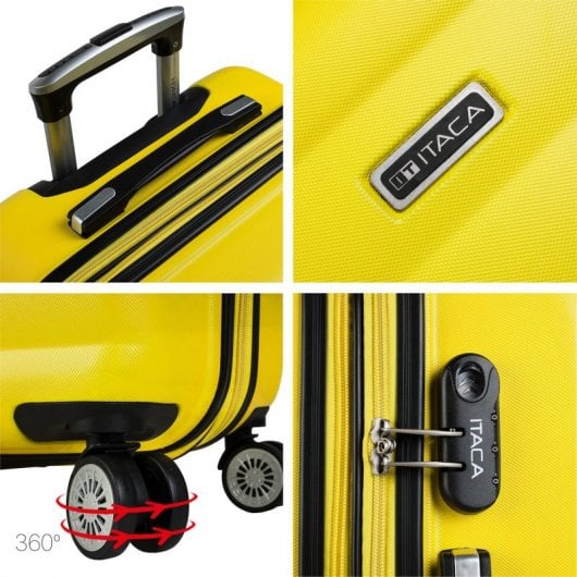 Itaca Simoa Valise moyenne en ABS Jaune