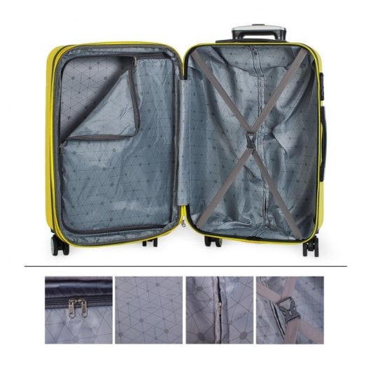 Itaca Simoa Valise moyenne en ABS Jaune