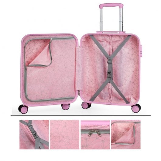 Itaca Stars Maleta Pc Pequeña Infantil, Color Rosa