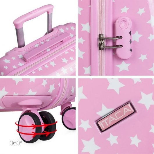 Itaca Stars Maleta Pc Pequeña Infantil, Color Rosa