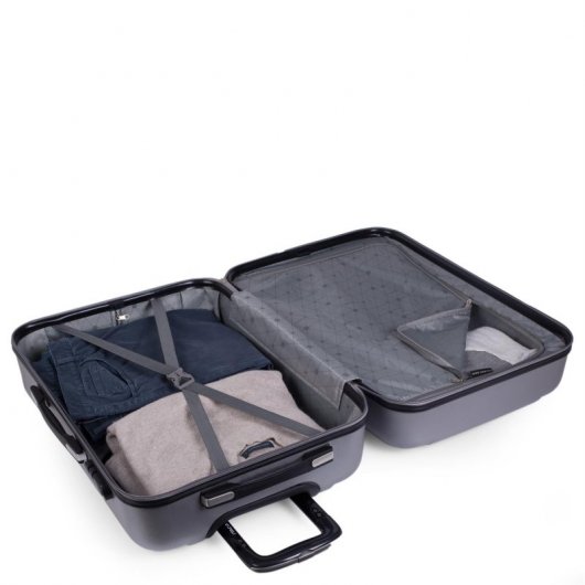 Itaca Tiber Maleta Abs Mediana, Color Plata