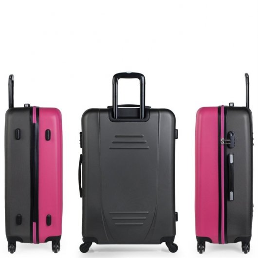 Itaca Tiber Maleta Abs Grande, Color Fucsia/antracita