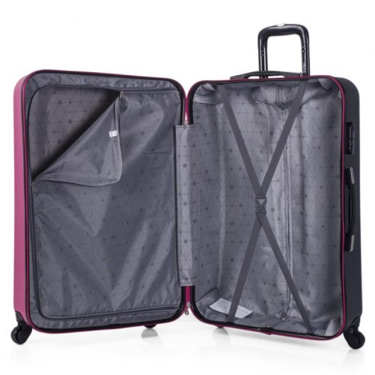 Itaca Tiber Maleta Abs Grande, Color Fucsia/antracita