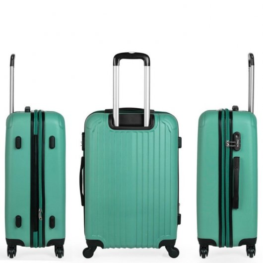 Mala de viagem Itaca Sevron Medium Abs, cor verde menta