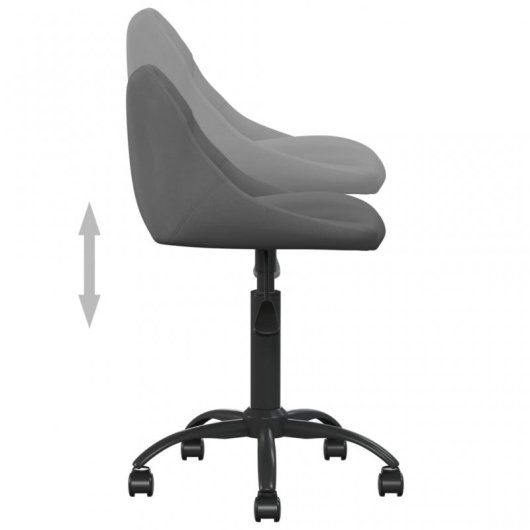 VidaXL Silla de Oficina Terciopelo Gris