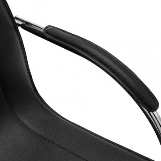 vidaXL Cantilever Cadeira de Escritório em Couro Sintético Preto