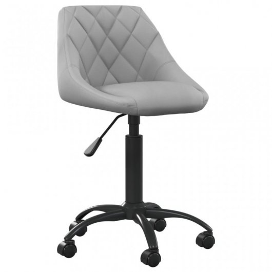 Cadeira de escritório VidaXL com veludo cinza
