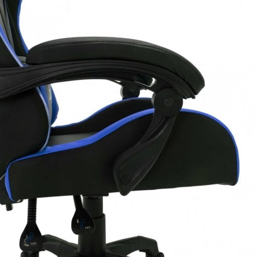 Sedia da gaming VidaXL RGB in pelle sintetica blu/nera