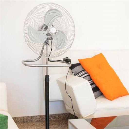 Ventilador Helios Home Tramontana 3 en 1 45W altura ajustable inox/negro