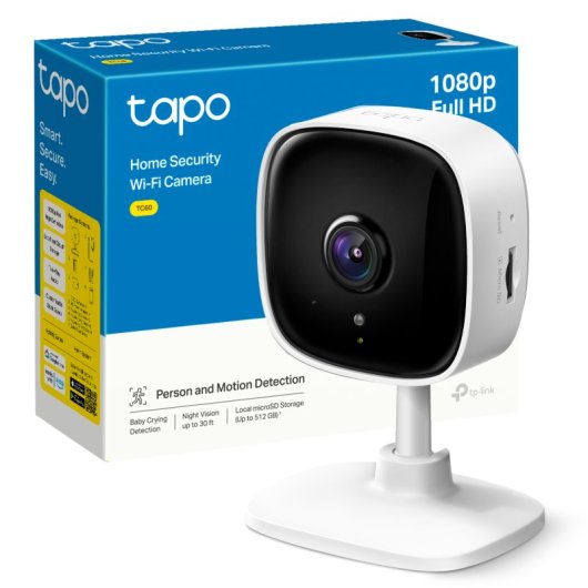 Tapo TC60 Cámara de Vigilancia Interior, 1080p, Detección de Movimiento, Visión Nocturna