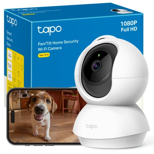 Tapo-TC70-Cámara-de-Vigilancia-360º-Interior,-1080p,-Detección-IA-Gratuita,-Visión-Nocturna