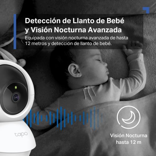 Tapo TC70 Cámara de Vigilancia 360º Interior, 1080p, Detección IA Gratuita, Visión Nocturna