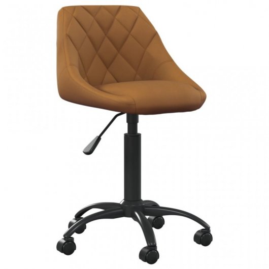 VidaXL Silla Oficina de Terciopelo Marrón