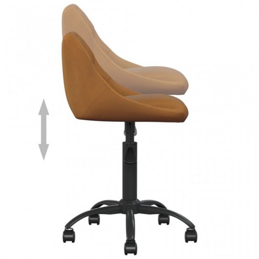 VidaXL Silla Oficina de Terciopelo Marrón