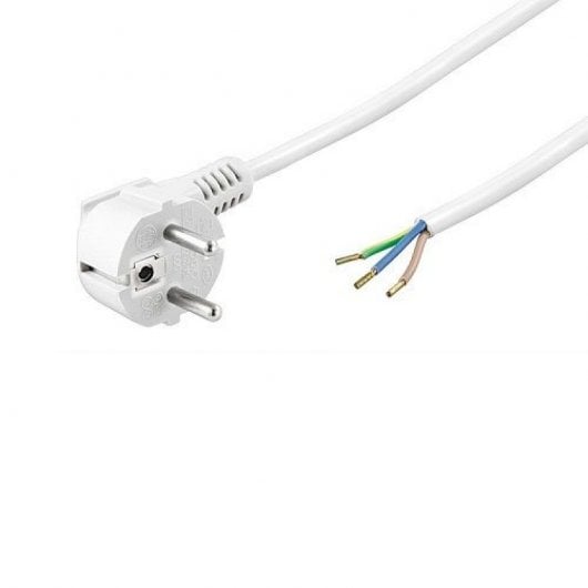 Cavo di alimentazione Goobay CEE7 maschio a terminali 3x1mm 5m bianco