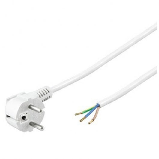 Cavo di alimentazione Goobay CEE7 maschio a terminali 3x1mm 5m bianco