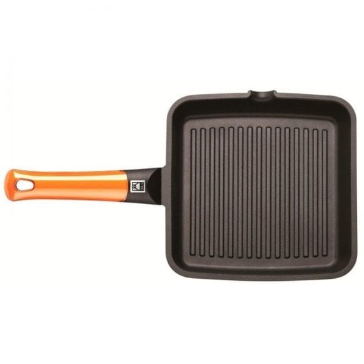 Padella Grill BRA Efficient Orange 28cm Alluminio Pressofuso Rivestimento Antiaderente