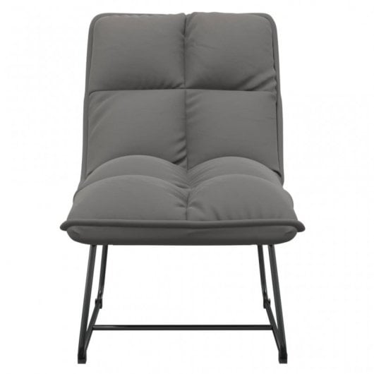 VidaXL chaise longue avec structure en métal velours gris