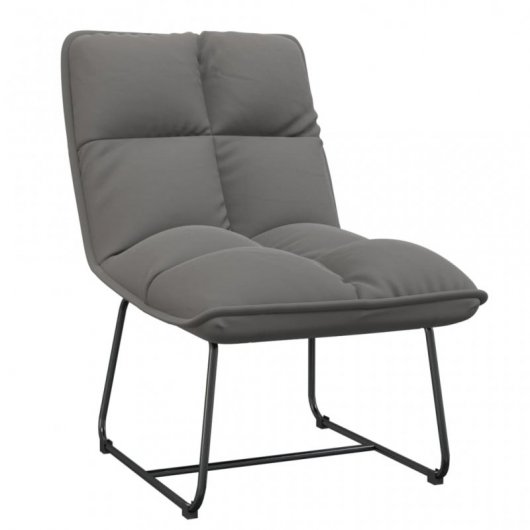 VidaXL chaise longue avec structure en métal velours gris