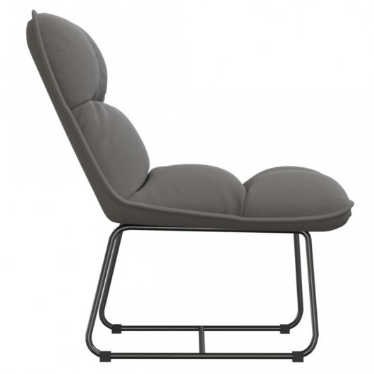 VidaXL chaise longue avec structure en métal velours gris