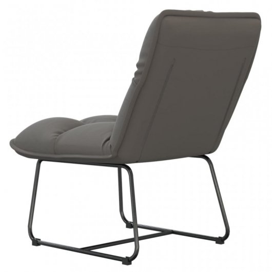 VidaXL chaise longue avec structure en métal velours gris
