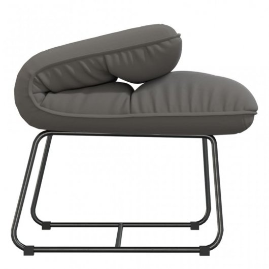 VidaXL chaise longue avec structure en métal velours gris