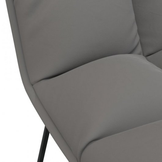 VidaXL chaise longue avec structure en métal velours gris