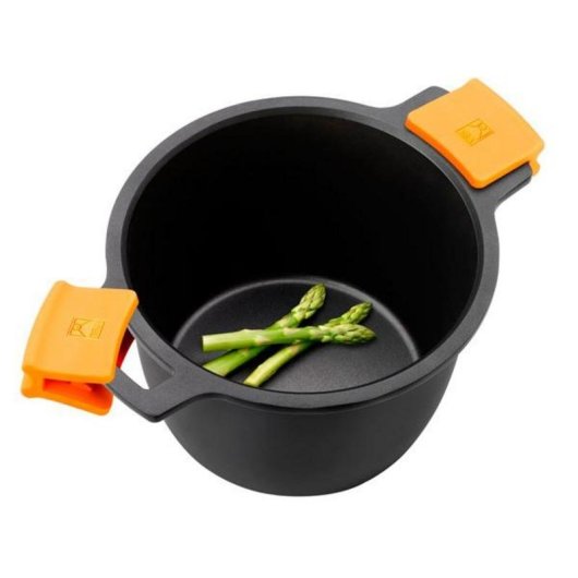 Casserole Haute BRA Efficient Aluminium Fondu 20cm avec Couvercle