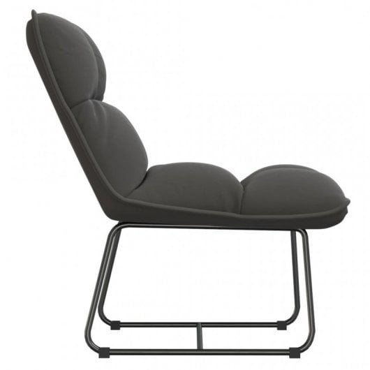 VidaXL Silla de Descanso con Estructura Metal Terciopelo Gris Oscuro