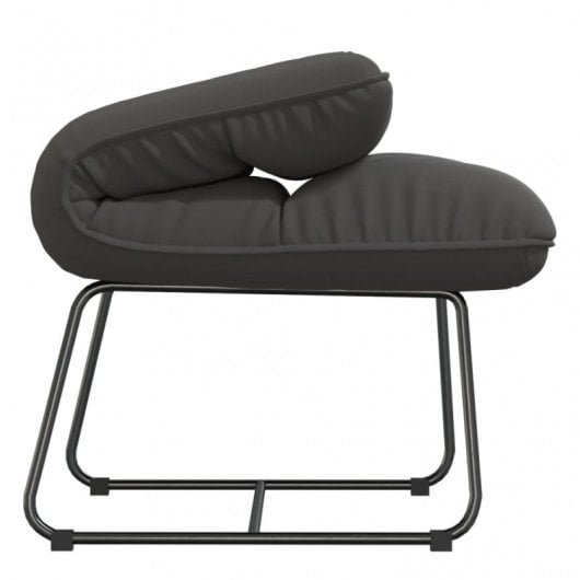 VidaXL Silla de Descanso con Estructura Metal Terciopelo Gris Oscuro