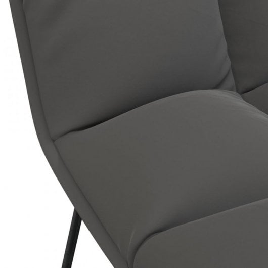 VidaXL Silla de Descanso con Estructura Metal Terciopelo Gris Oscuro
