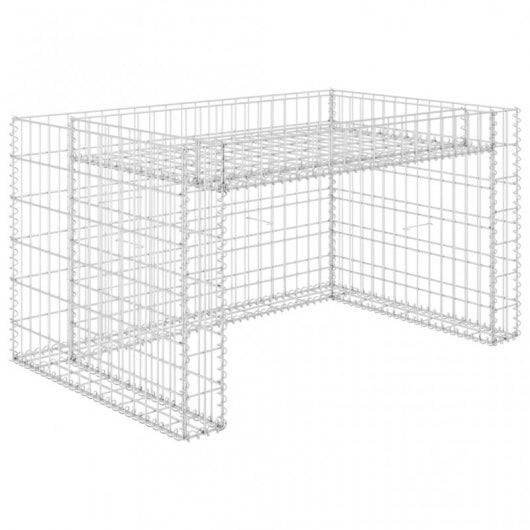 Vidaxl Cobertizo de Cortacésped con Arriate Alambre Acero 110x80x60 Cm