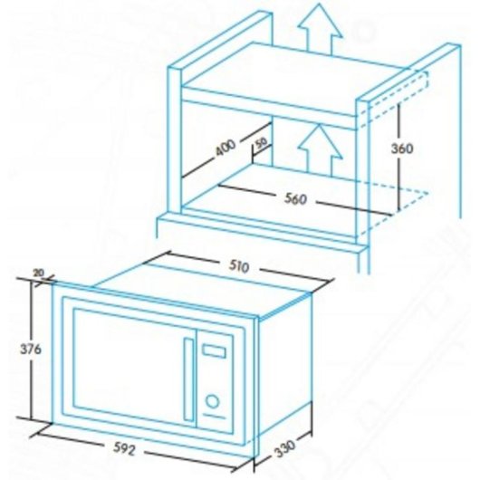 Microondes Edesa EMW2020IGX 20L 700W avec Grill Quartz 1000W