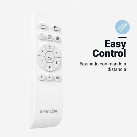 Ventilatore da Soffitto con Luce Universal Blue Bora 4052BDC 55W 132cm Telecomando Ultra Silenzioso Funzione Inverno
