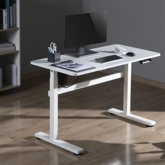 Kimex Escritorio Motorizado Ergonómico 118x58cm Blanco