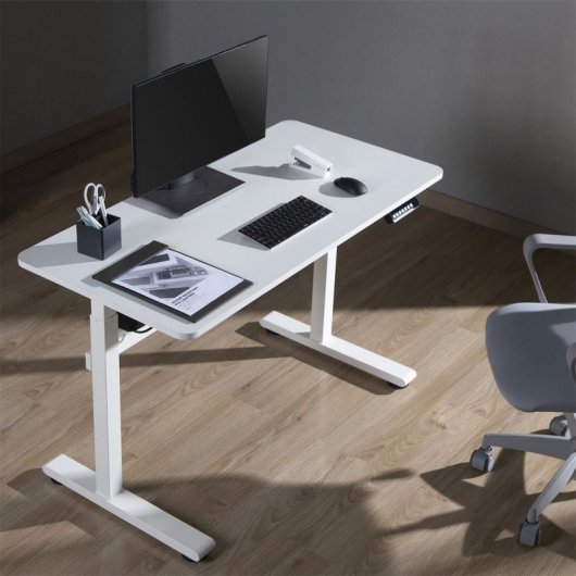 Kimex Escritorio Motorizado Ergonómico 118x58cm Blanco