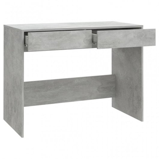 VidaXL Bureau en aggloméré 101x50x76,5 cm Gris béton