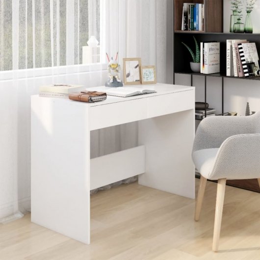 VidaXL Escritorio de Aglomerado 101x50x76.5cm Blanco